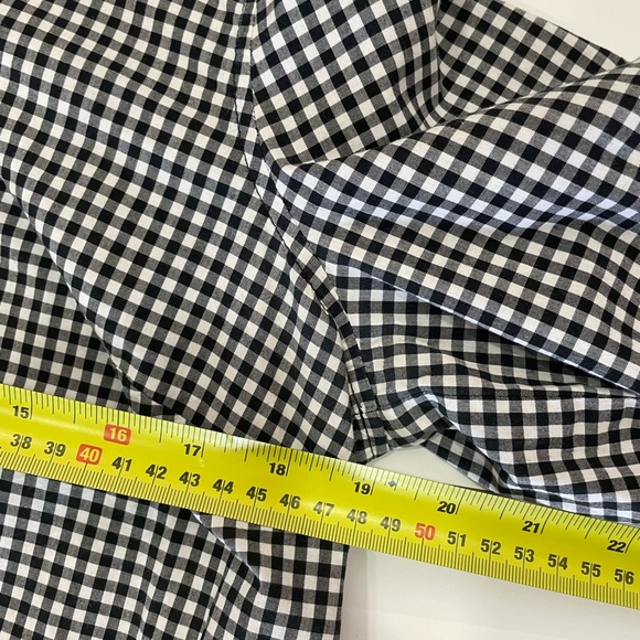 Vineyard Vines Long Sleeve Dress Shirt Frills Button Up Black & White Girls 14 - Picture 6 of 15